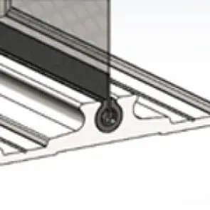 Captured edge for a secure screen fit